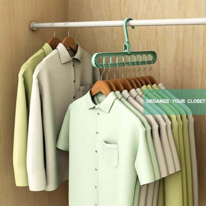 9 Hole Hangers Wardrobe Organizers, Space Saving Sturdy Pack of 3.