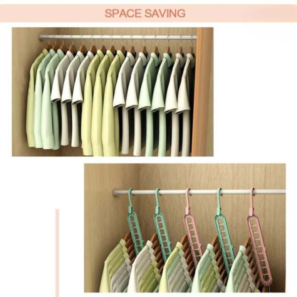 9 Hole Hangers Wardrobe Organizers, Space Saving Sturdy Pack of 3.